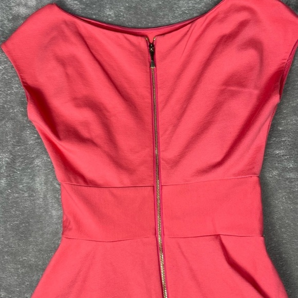 Kate Spade Dress Sz XXS Ponte Bateau Neckline Eyelet Feminine Fit and Flare Mini - Picture 9 of 12